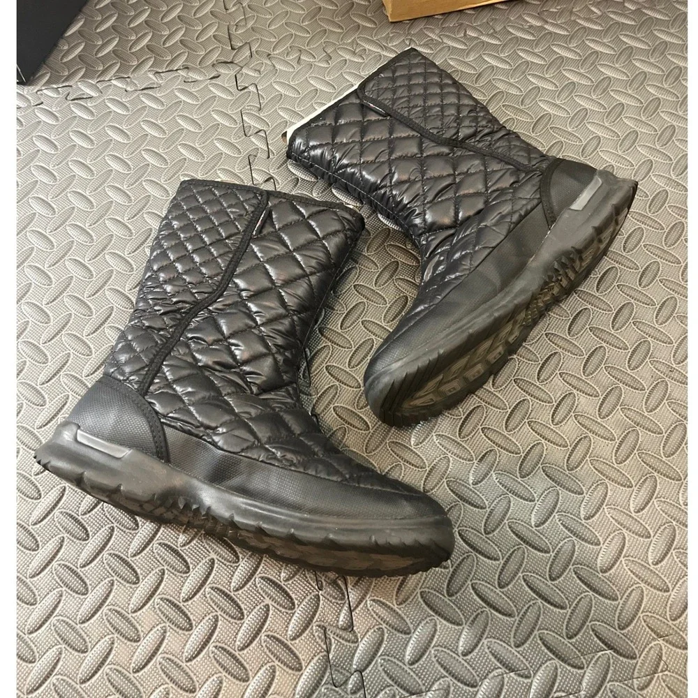 The North Face Thermoball Button-Up Boots Womens 10 Black Quilted NF0A2T5K